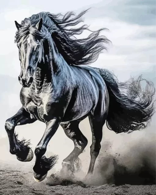 Powerful Fersian Horse Diamond Painting