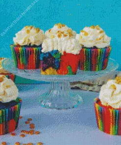 Rainbow Cupcakes Diamond Painting