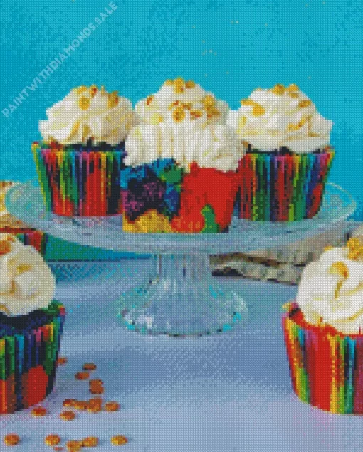 Rainbow Cupcakes Diamond Painting