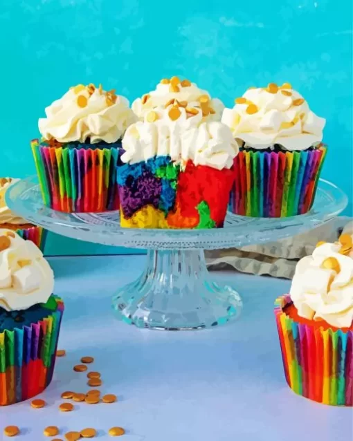 Rainbow Cupcakes Diamond Painting