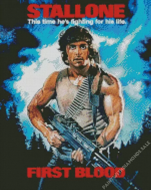 Rambo Sylvester Stallone Poster Diamond Painting