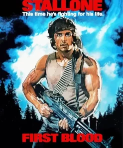 Rambo Sylvester Stallone Poster Diamond Painting