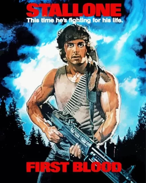 Rambo Sylvester Stallone Poster Diamond Painting