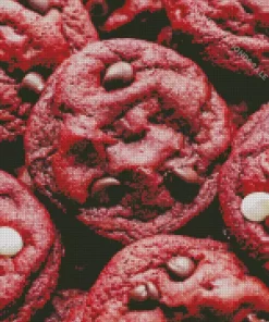 Red Velvet Chocolate Chip Cookies Diamond Painting