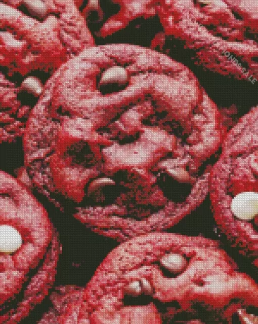 Red Velvet Chocolate Chip Cookies Diamond Painting