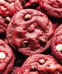 Red Velvet Chocolate Chip Cookies Diamond Painting