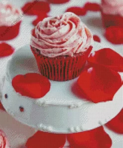 Red Velvet Cupcake Diamond Painting