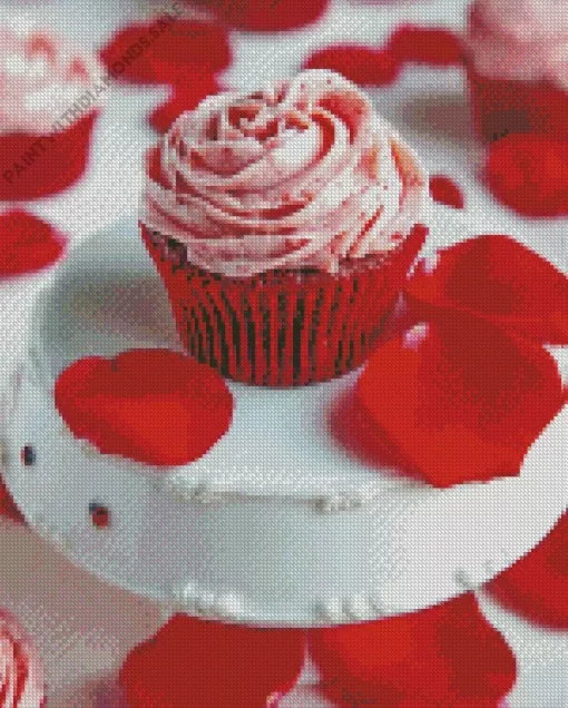 Red Velvet Cupcake Diamond Painting