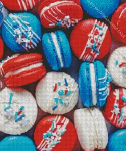 Red White And Blue Macarons Diamond Painting