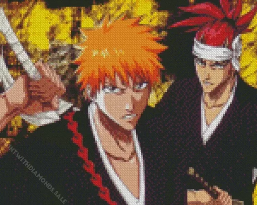 Renji Abarai and ichigo Bleach Anime Diamond Dotz