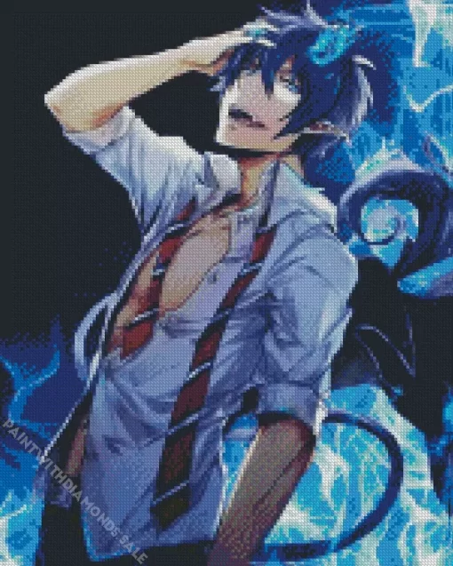 Rin Okumura Blue Exorcist Diamond Paints