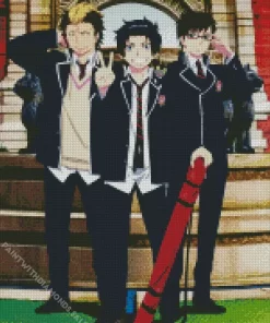 Rin Okumura With Yukio And Suguro Diamond Dotz