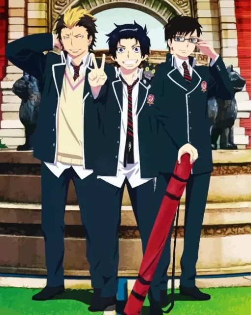 Rin Okumura With Yukio And Suguro Diamond Paintings