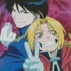 Roy Mustang And Edward Elric Diamond With Numbers