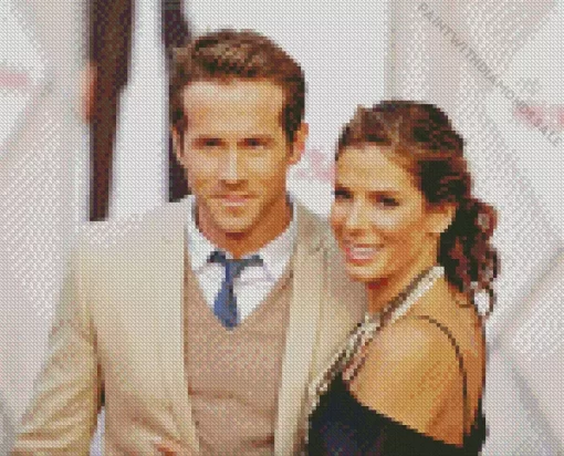 Ryan Reynolds And Sandra Bullock Diamond Painting