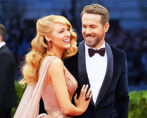 Ryan Reynolds And His Wife Diamond Painting