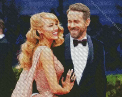 Ryan Reynolds And His Wife Diamond Painting