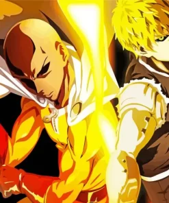 Saitama And Genos One Punch Man Diamond Paints