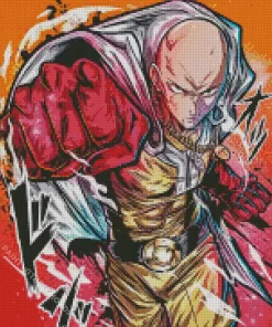 Saitama One Punch Man Diamond With Numbers