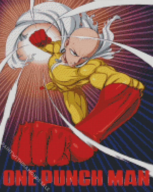 Saitama One Punch Man Poster Diamond Dotz