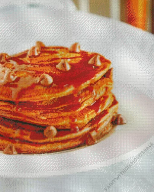 Salted Caramel Hot Chocolate Pancakes Diamond Painting