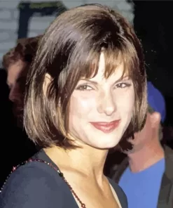 Sandra Bullock In Short Hair Diamond Painting