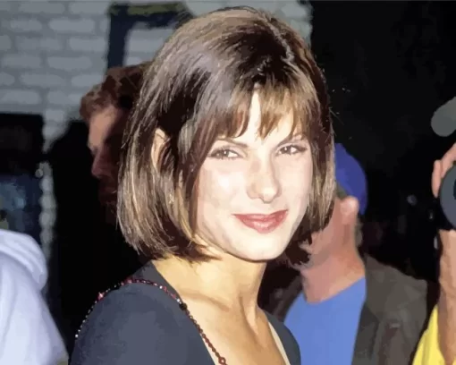 Sandra Bullock In Short Hair Diamond Painting