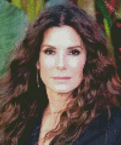 Sandra Bullock With Curly Hair Diamond Painting