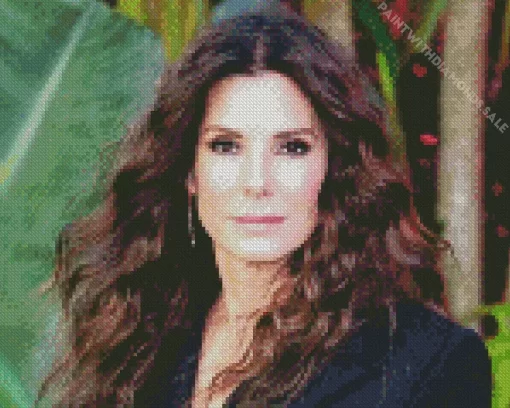 Sandra Bullock With Curly Hair Diamond Painting