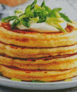 Savory Cheese Pancakes Diamond Painting