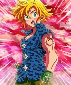 Seven Deadly Sins Meliodas Character Diamond With Numbers