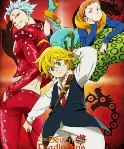 Seven Deadly Sins Poster Diamond With Numbers