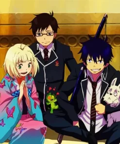 Shiemi With Yukio Okumura And Rin Diamond Dotz