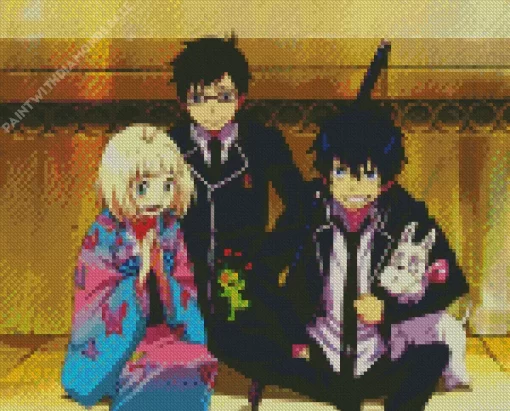 Shiemi With Yukio Okumura And Rin Diamond Paints