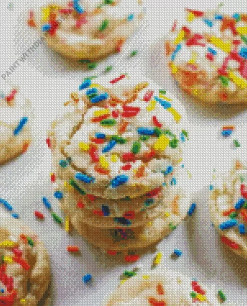 Sprinkle Cookies Close Up Diamond Painting