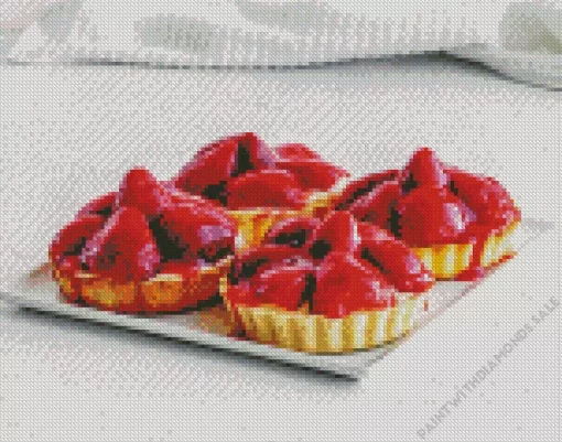 Strawberry Custard Tarts Diamond Painting