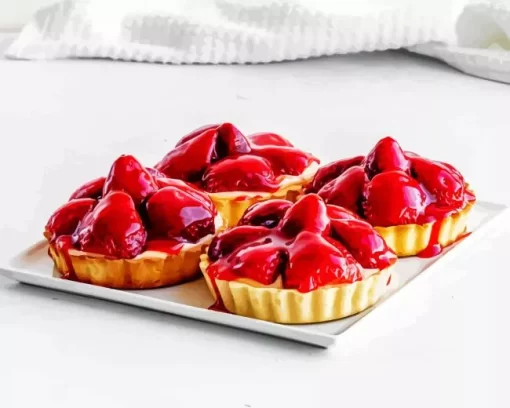 Strawberry Custard Tarts Diamond Painting