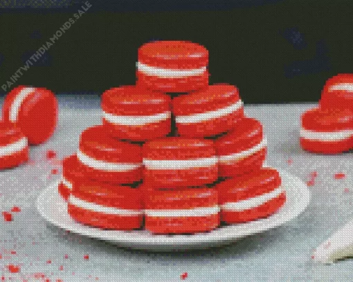 Strawberry Macarons Diamond Painting