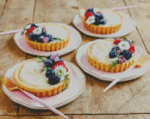 Sugar Cookie Fruit Tarts Diamond Painting