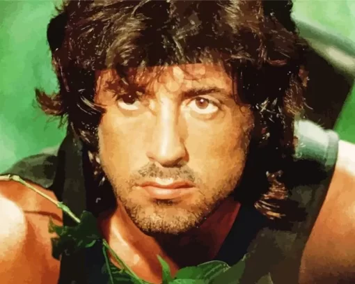 Sylvester Stallone As John Rambo Diamond Painting