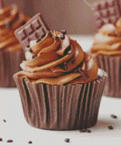 Tasty Chocolate Cupcakes Diamond Painting