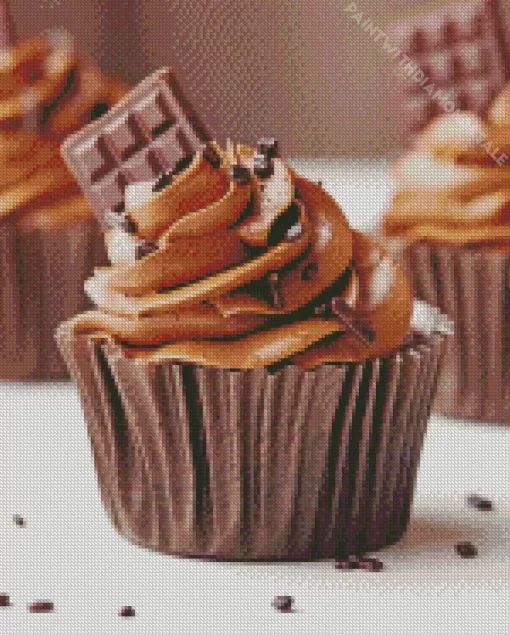 Tasty Chocolate Cupcakes Diamond Painting