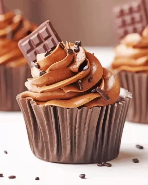 Tasty Chocolate Cupcakes Diamond Painting