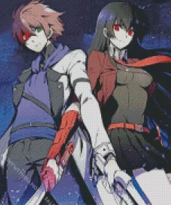 Tatsumi And Akame Akame Ga Kill Diamond Paints