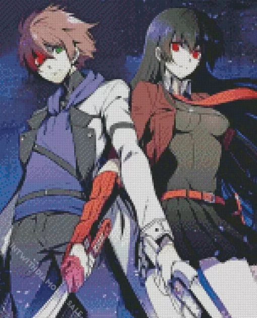 Tatsumi And Akame Akame Ga Kill Diamond Paints