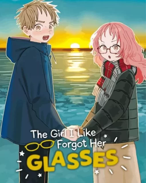 The Girl I Like Forgot Her Glasses Poster Diamond Paints