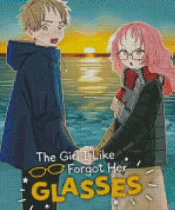 The Girl I Like Forgot Her Glasses Poster Diamond With Numbers