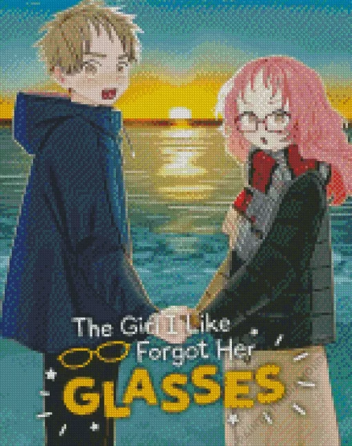 The Girl I Like Forgot Her Glasses Poster Diamond With Numbers