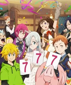 The Seven Deadly Sins Anime Diamond With Numbers