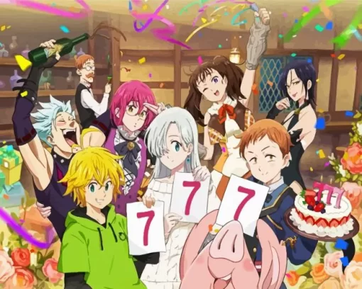 The Seven Deadly Sins Anime Diamond With Numbers